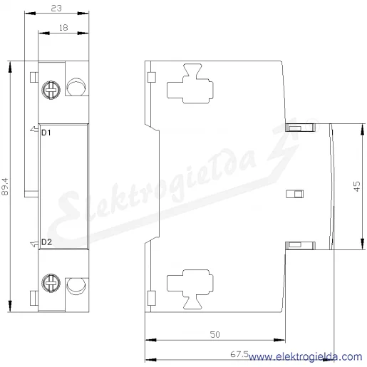 Rysunek wymiarowy Rysunek wymiarowy
