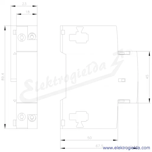 Rysunek wymiarowy Rysunek wymiarowy