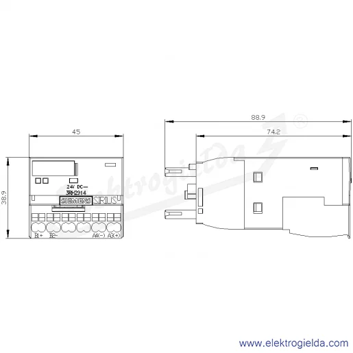 Rysunek wymiarowy Rysunek wymiarowy