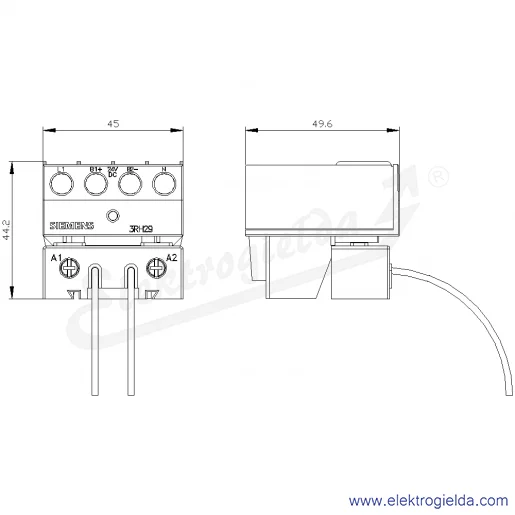 Rysunek wymiarowy Rysunek wymiarowy