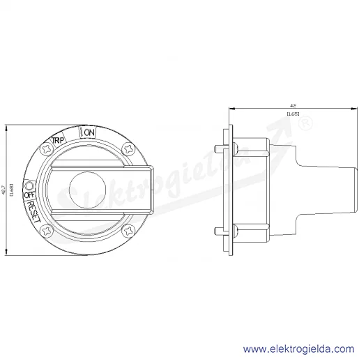 Rysunek wymiarowy Rysunek wymiarowy