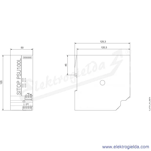 Rysunek wymiarowy Rysunek wymiarowy