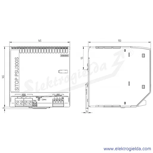Rysunek wymiarowy Rysunek wymiarowy
