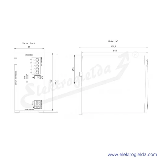 Rysunek wymiarowy Rysunek wymiarowy