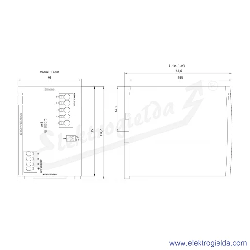 Rysunek wymiarowy Rysunek wymiarowy