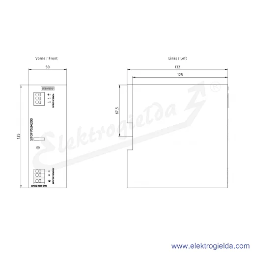 Rysunek wymiarowy Rysunek wymiarowy