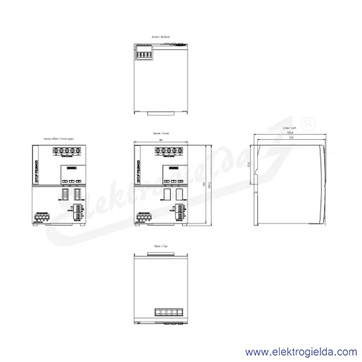 Rysunek wymiarowy Rysunek wymiarowy