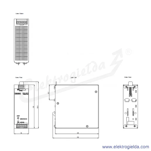 Rysunek wymiarowy Rysunek wymiarowy