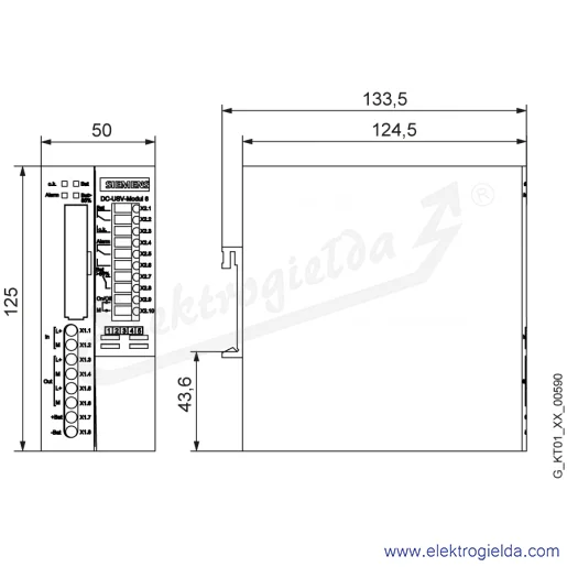 Rysunek wymiarowy Rysunek wymiarowy