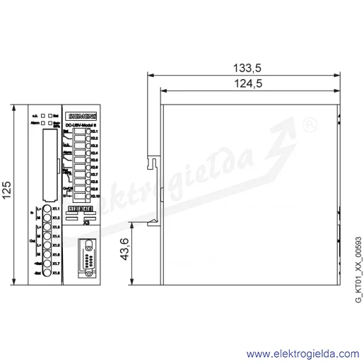 Rysunek wymiarowy Rysunek wymiarowy