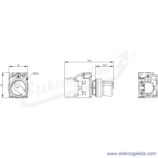 Rysunek wymiarowy Rysunek wymiarowy