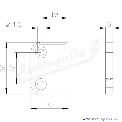 Rysunek wymiarowy Rysunek wymiarowy