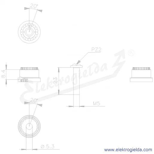 Rysunek wymiarowy Rysunek wymiarowy