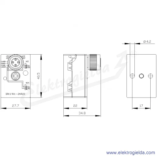 Rysunek wymiarowy Rysunek wymiarowy