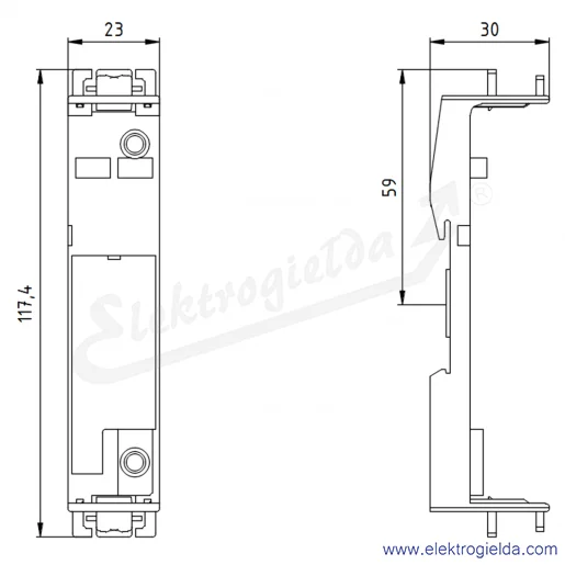 Rysunek wymiarowy Rysunek wymiarowy