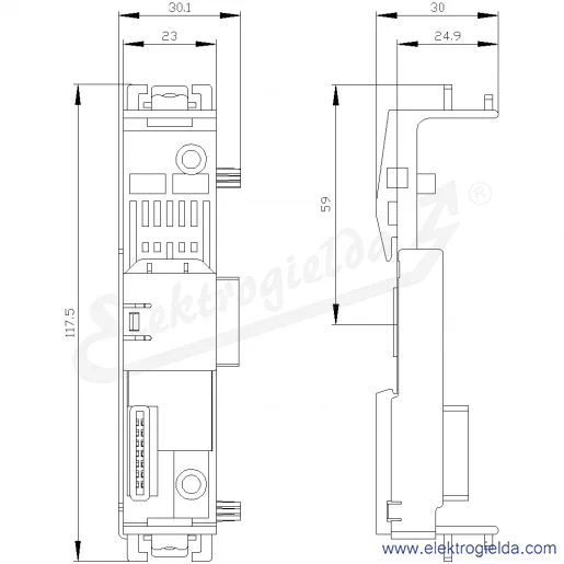 Rysunek wymiarowy Rysunek wymiarowy