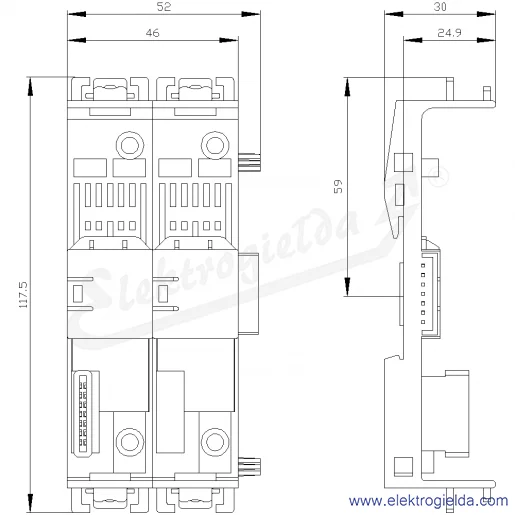 Rysunek wymiarowy Rysunek wymiarowy
