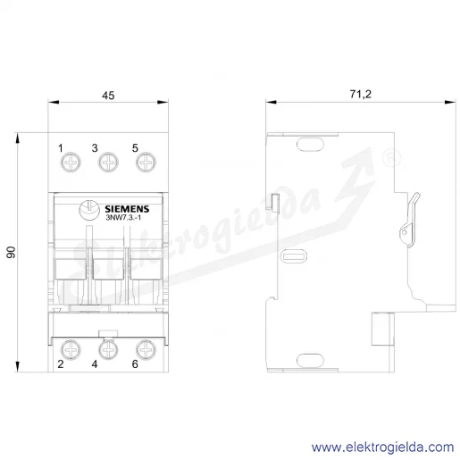 Rysunek wymiarowy Rysunek wymiarowy