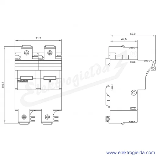 Rysunek wymiarowy Rysunek wymiarowy