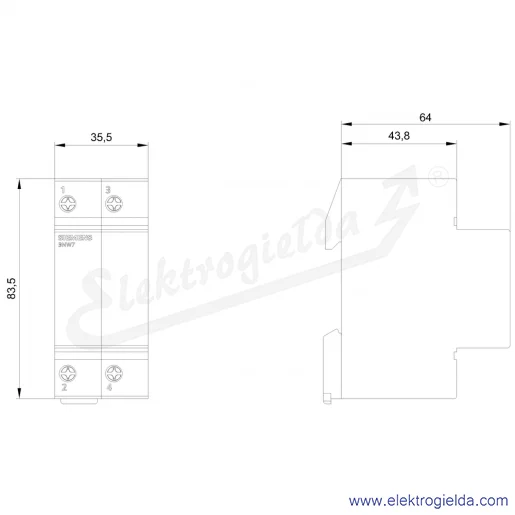Rysunek wymiarowy Rysunek wymiarowy