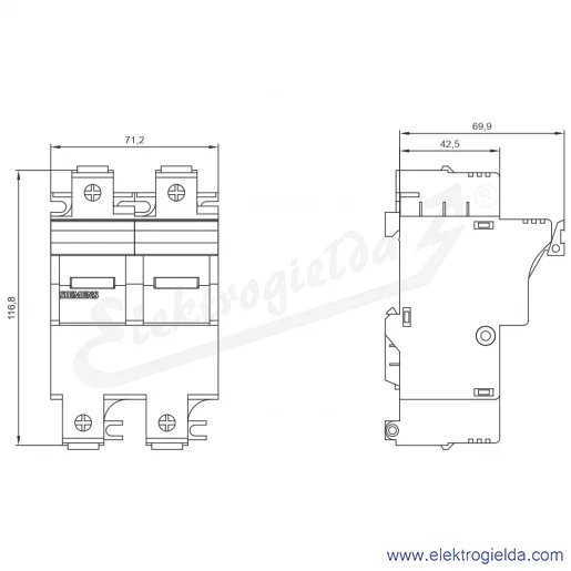 Rysunek wymiarowy Rysunek wymiarowy