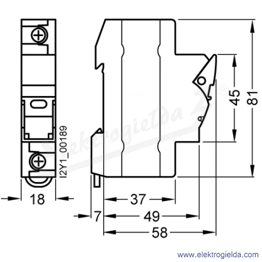 Rysunek wymiarowy Rysunek wymiarowy