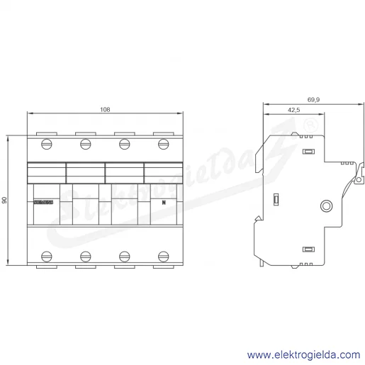 Rysunek wymiarowy Rysunek wymiarowy