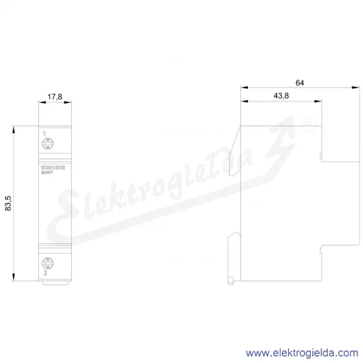 Rysunek wymiarowy Rysunek wymiarowy