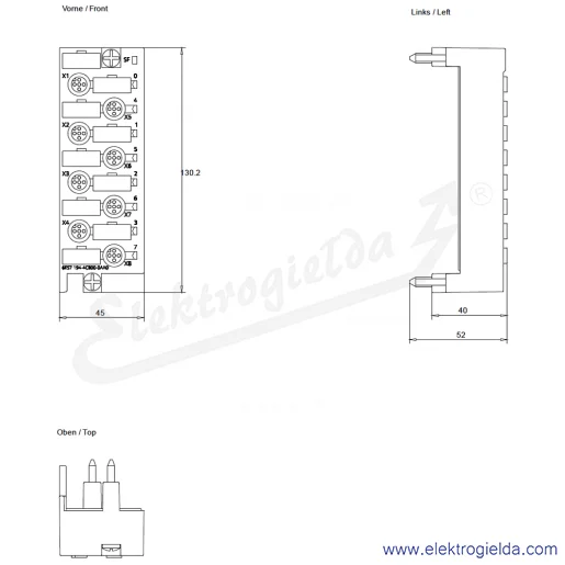 Rysunek wymiarowy Rysunek wymiarowy