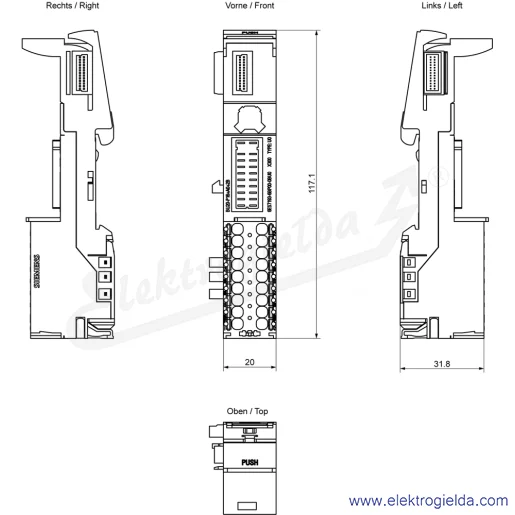 Rysunek wymiarowy Rysunek wymiarowy