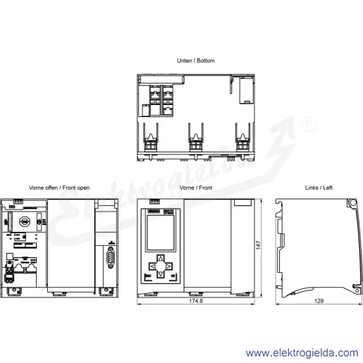 Rysunek wymiarowy Rysunek wymiarowy