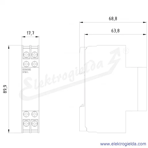 Rysunek wymiarowy Rysunek wymiarowy