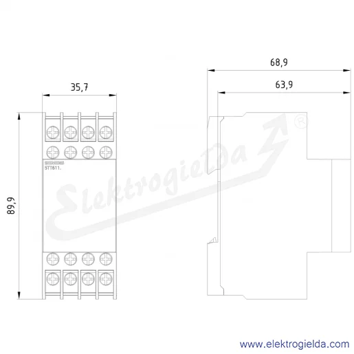 Rysunek wymiarowy Rysunek wymiarowy
