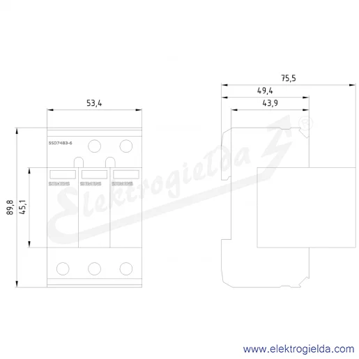 Rysunek wymiarowy Rysunek wymiarowy