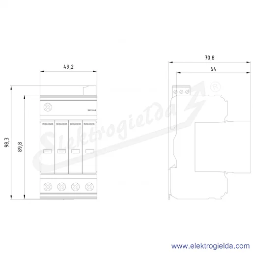 Rysunek wymiarowy Rysunek wymiarowy