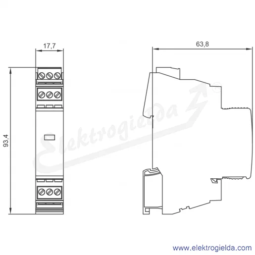 Rysunek wymiarowy Rysunek wymiarowy