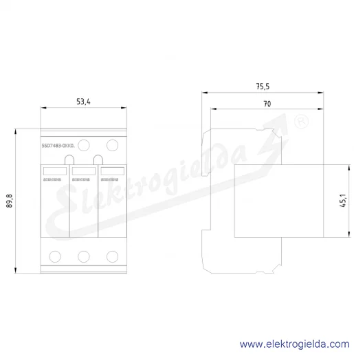 Rysunek wymiarowy Rysunek wymiarowy