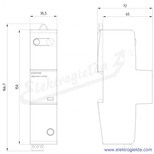 Rysunek wymiarowy Rysunek wymiarowy