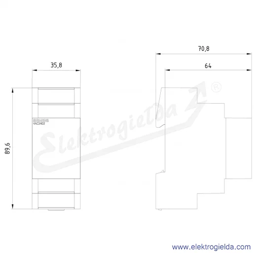 Rysunek wymiarowy Rysunek wymiarowy