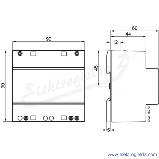 Rysunek wymiarowy Rysunek wymiarowy