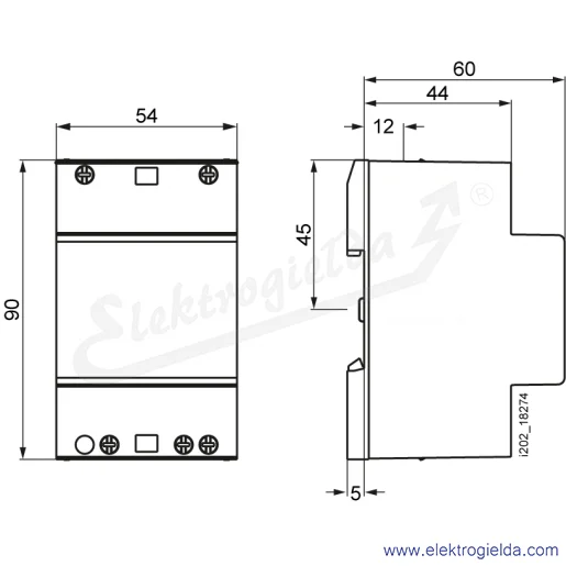 Rysunek wymiarowy Rysunek wymiarowy