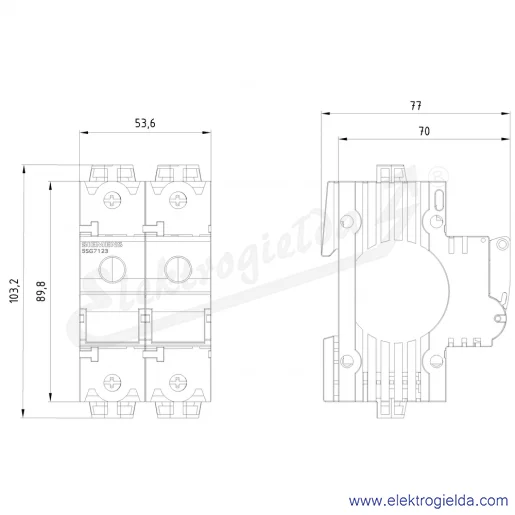 Rysunek wymiarowy Rysunek wymiarowy