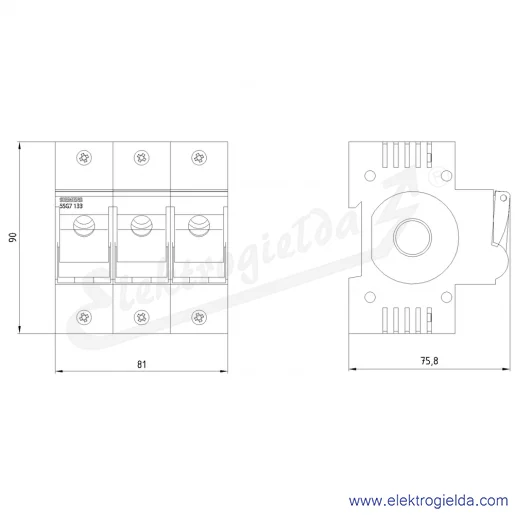 Rysunek wymiarowy Rysunek wymiarowy