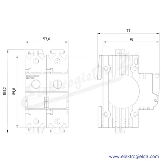 Rysunek wymiarowy Rysunek wymiarowy