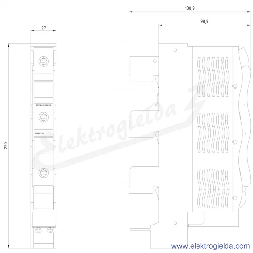 Rysunek wymiarowy Rysunek wymiarowy