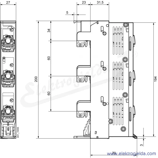 Rysunek wymiarowy Rysunek wymiarowy