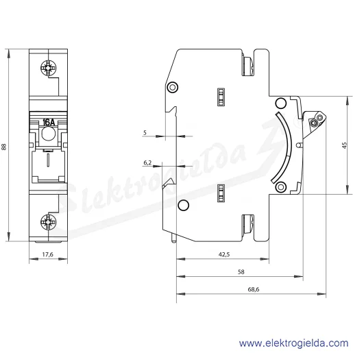 Rysunek wymiarowy Rysunek wymiarowy