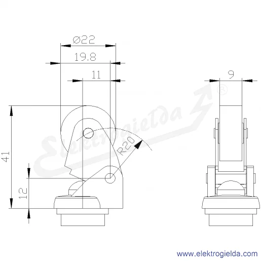 Rysunek wymiarowy Rysunek wymiarowy