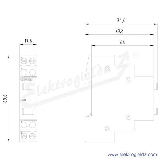 Rysunek wymiarowy Rysunek wymiarowy