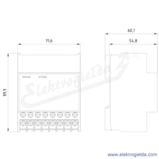 Rysunek wymiarowy Rysunek wymiarowy